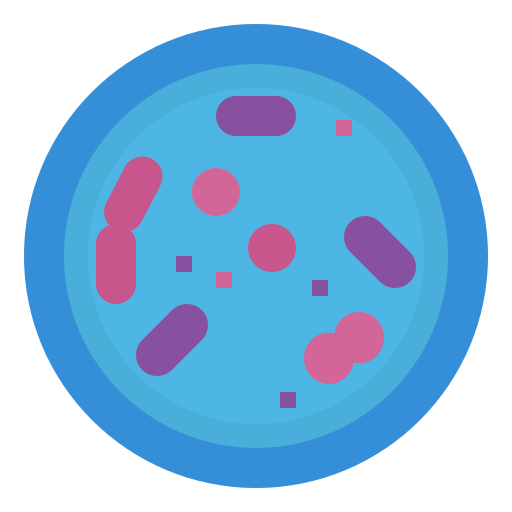 bakteria Aphiradee (monkik) Flat ikona