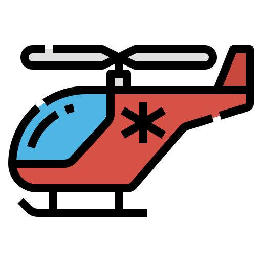 ヘリコプター Aphiradee (monkik) Lineal Color icon