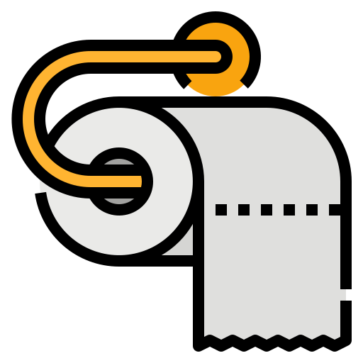 Toilet paper Aphiradee (monkik) Lineal Color icon
