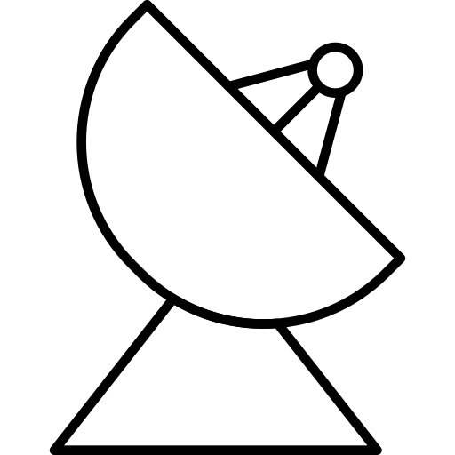 antenne satellite Generic Thin Outline Icône