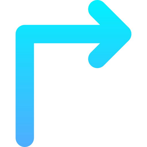 Turn right Generic Gradient icon