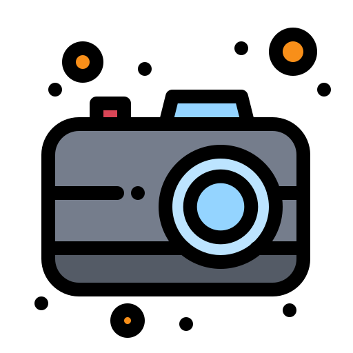 aparat fotograficzny Flatart Icons Lineal Color ikona