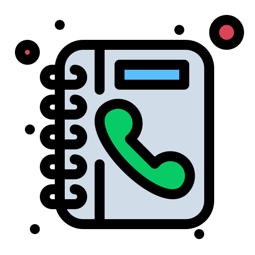 rubrica telefonica Flatart Icons Lineal Color icona