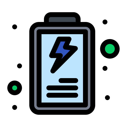 Battery Flatart Icons Lineal Color icon