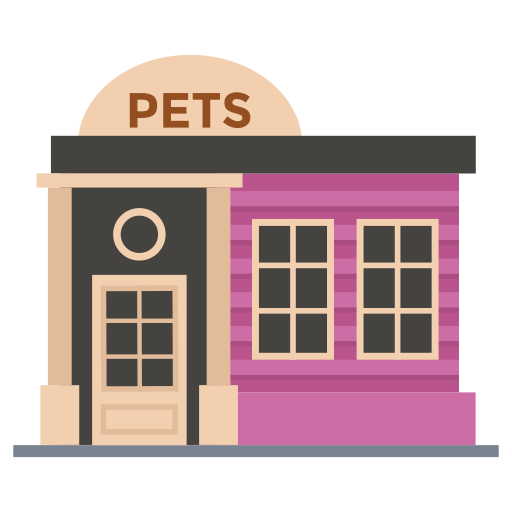 la tienda de animales Generic Flat icono