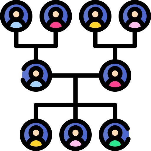 albero genealogico Special Lineal color icona