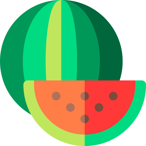 Watermelon Basic Rounded Flat icon