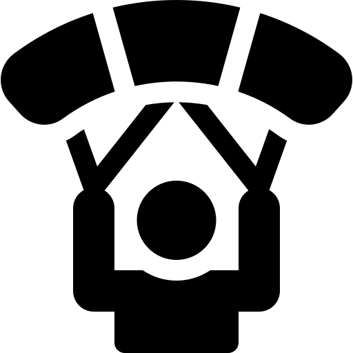 paragliden Basic Rounded Filled icoon