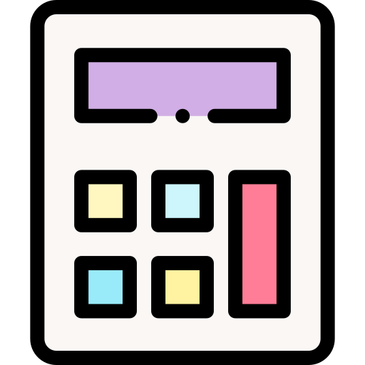 Calculator Detailed Rounded Lineal color icon