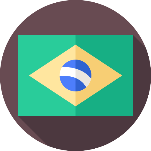 brazilië Flat Circular Flat icoon