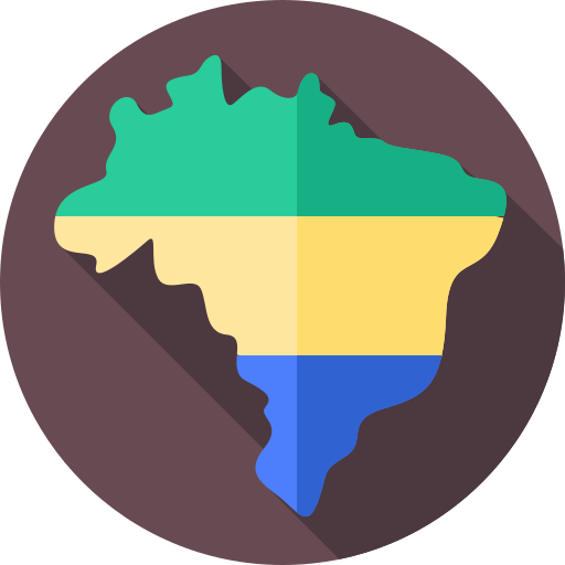 brasil Flat Circular Flat icono