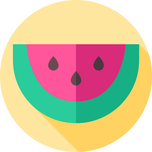 watermeloen Flat Circular Flat icoon