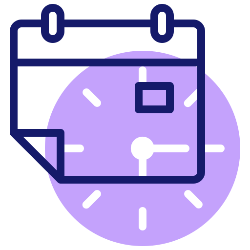 Time and date Inipagistudio Lineal Color icon