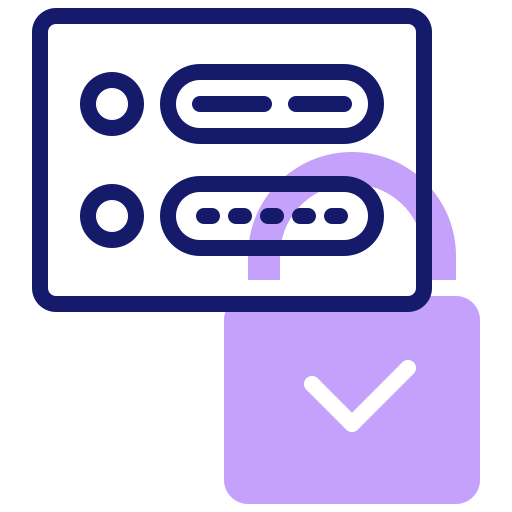 datos seguros Inipagistudio Lineal Color icono