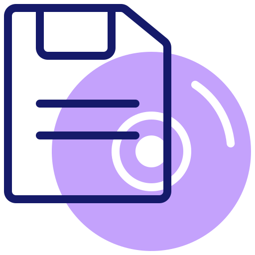 Compact disc Inipagistudio Lineal Color icon