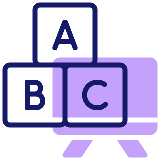 abc-blok Inipagistudio Lineal Color icoon