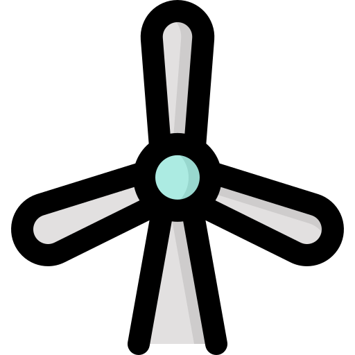 windturbine bqlqn Lineal Color icoon