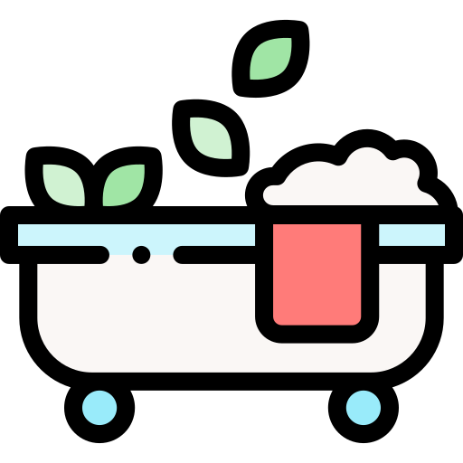 Bath Detailed Rounded Lineal color icon