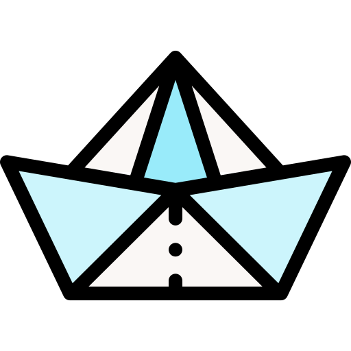 papierowa łódka Detailed Rounded Lineal color ikona