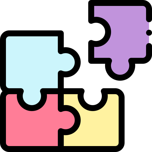 puzzle Detailed Rounded Lineal color icon