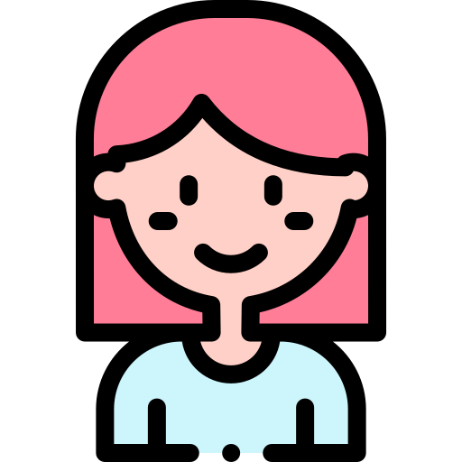 어린 소녀 Detailed Rounded Lineal color icon