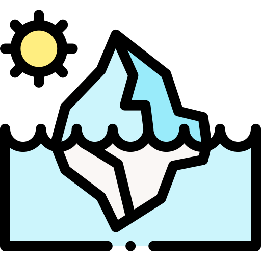 Iceberg Detailed Rounded Lineal color icon