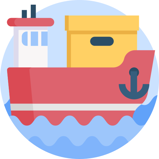 Boat Detailed Flat Circular Flat icon