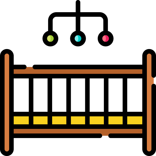 Baby crib Special Lineal color icon