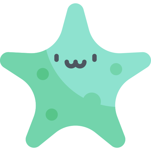 stella marina Kawaii Flat icona