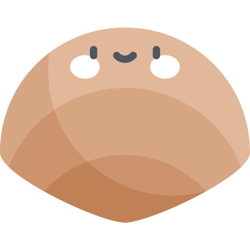 tweekleppig schelpdier Kawaii Flat icoon