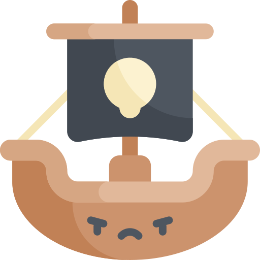 piratenschiff Kawaii Flat icon