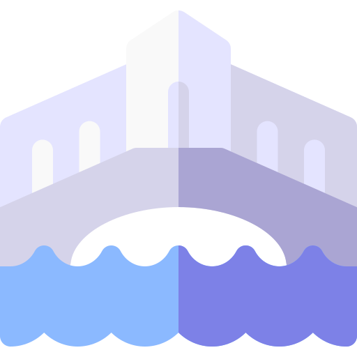 Rialto bridge Basic Rounded Flat icon