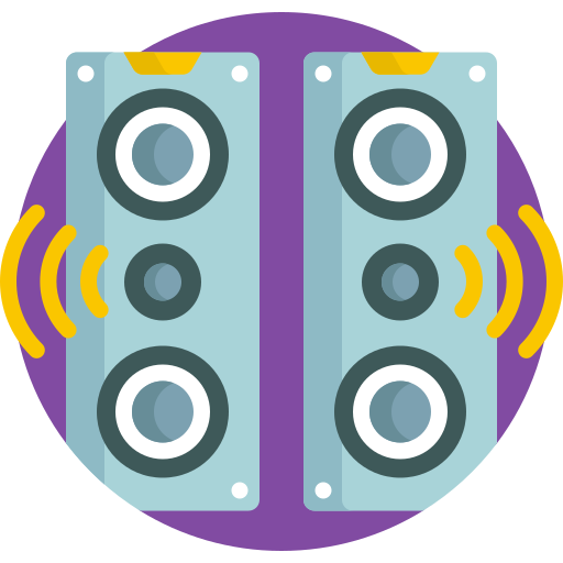Loudspeaker Detailed Flat Circular Flat icon