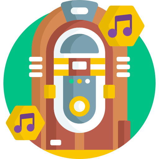 jukebox Detailed Flat Circular Flat icoon