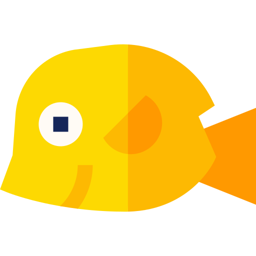 Yellow tang Basic Straight Flat icon