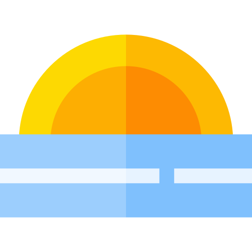 日没 Basic Straight Flat icon