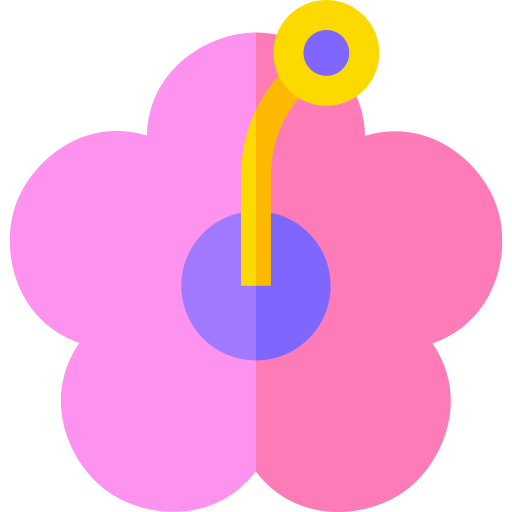 Hibiscus Basic Straight Flat icon