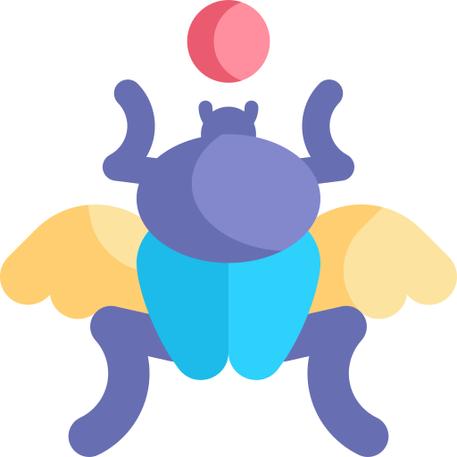 escarabajo Kawaii Flat icono