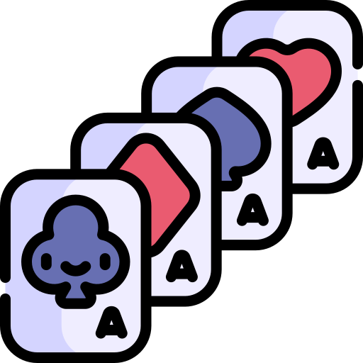 póker Kawaii Lineal color icono