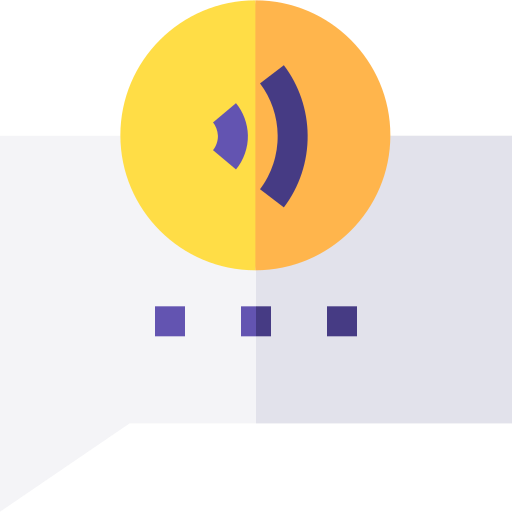 mensaje de audio Basic Straight Flat icono