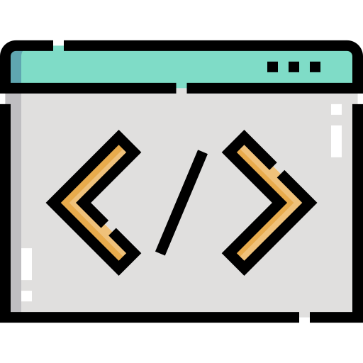 codificación Detailed Straight Lineal color icono