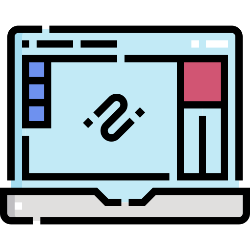 software Detailed Straight Lineal color icono