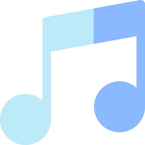 muziek Basic Rounded Flat icoon