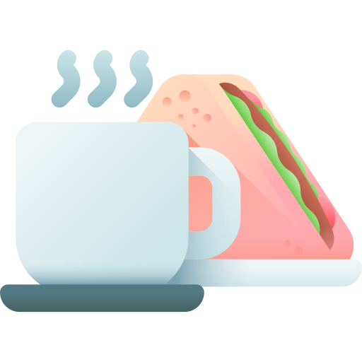 petit-déjeuner 3D Color Icône
