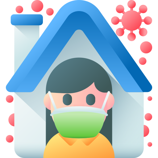 Stay home 3D Color icon