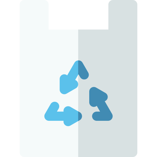 Переработанный пластиковый пакет Basic Rounded Flat иконка