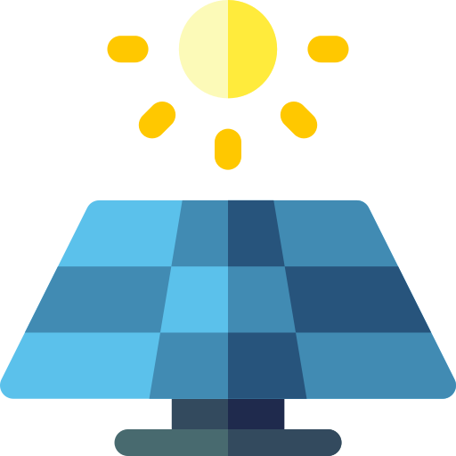 Солнечная панель Basic Rounded Flat иконка