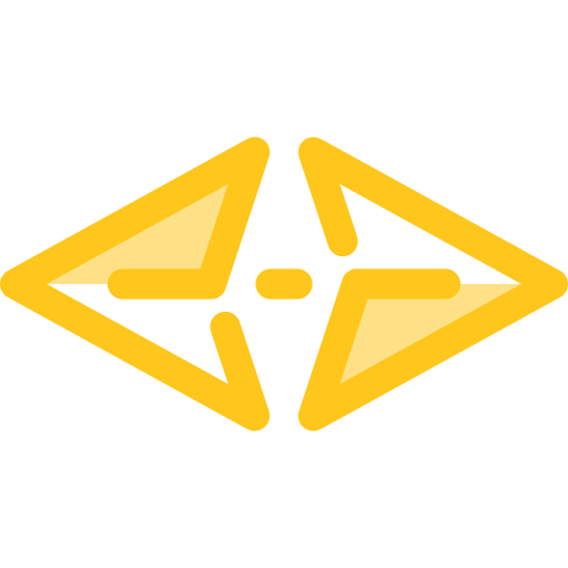 flecha correcta Monochrome Yellow icono