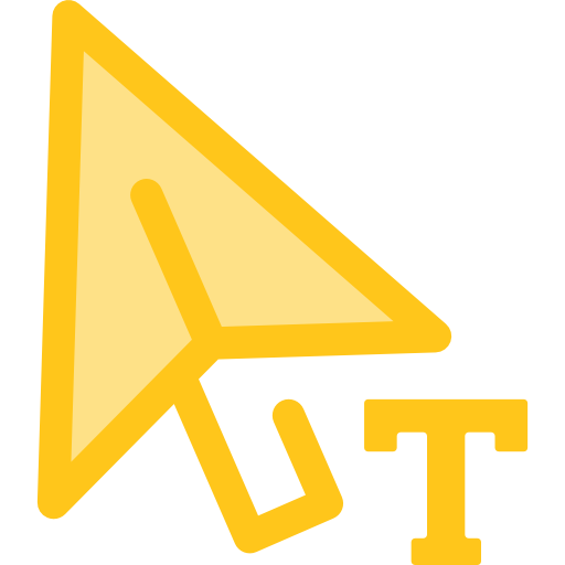 Text Monochrome Yellow icon