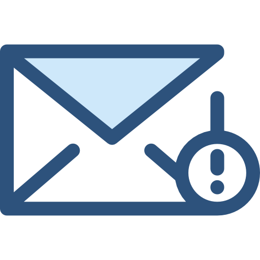 correo electrónico Monochrome Blue icono